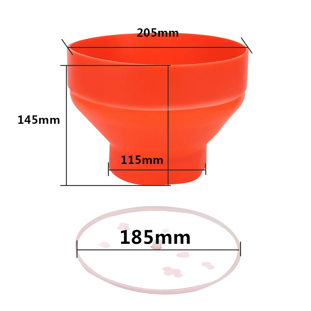 Silicone Microwave Popcorn Bowl with Lid