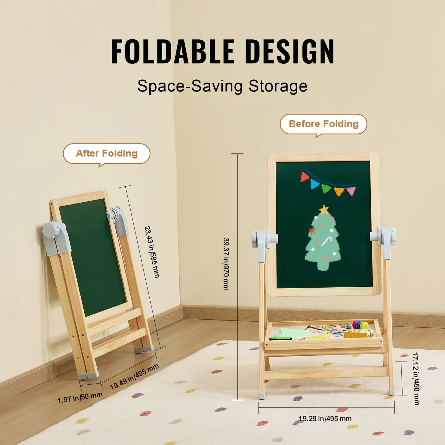 Standing Magnetic Drawing Board Easel