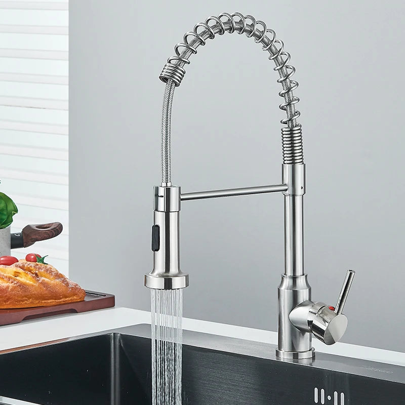 Stainless Steel Mixer Tap with Spray Head
