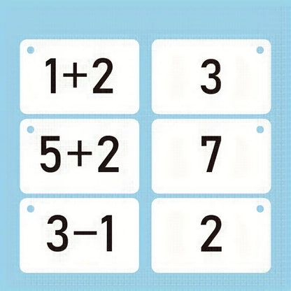 Math Learning Cards with Numbers, Symbols & Practice
