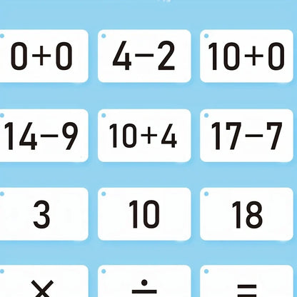 Math Learning Cards with Numbers, Symbols & Practice