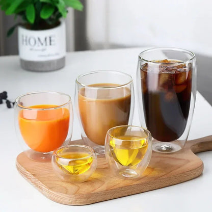 Heat Resistant Double Wall Glass Cups
