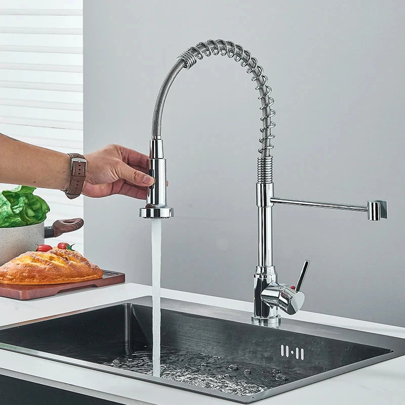 Stainless Steel Mixer Tap with Spray Head