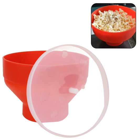 Silicone Microwave Popcorn Bowl with Lid