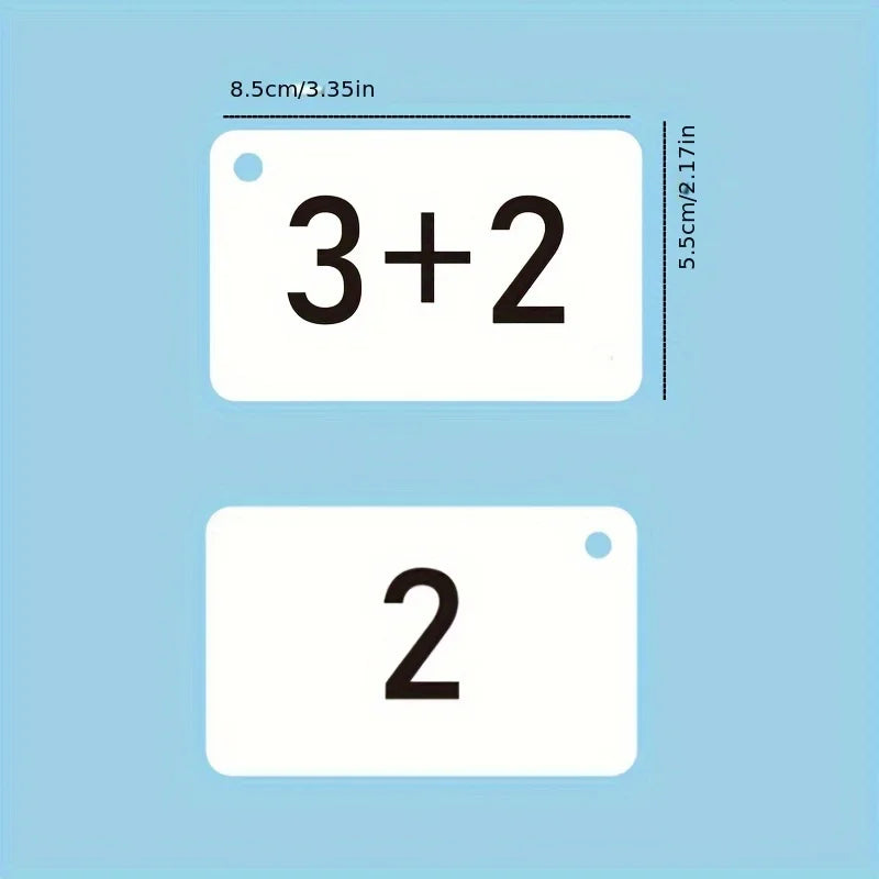 Math Learning Cards with Numbers, Symbols & Practice