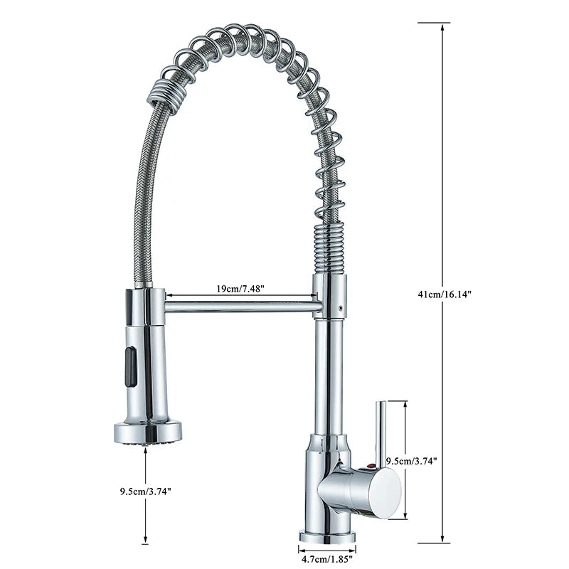 Stainless Steel Mixer Tap with Spray Head
