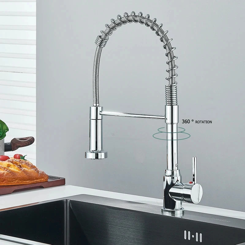 Stainless Steel Mixer Tap with Spray Head
