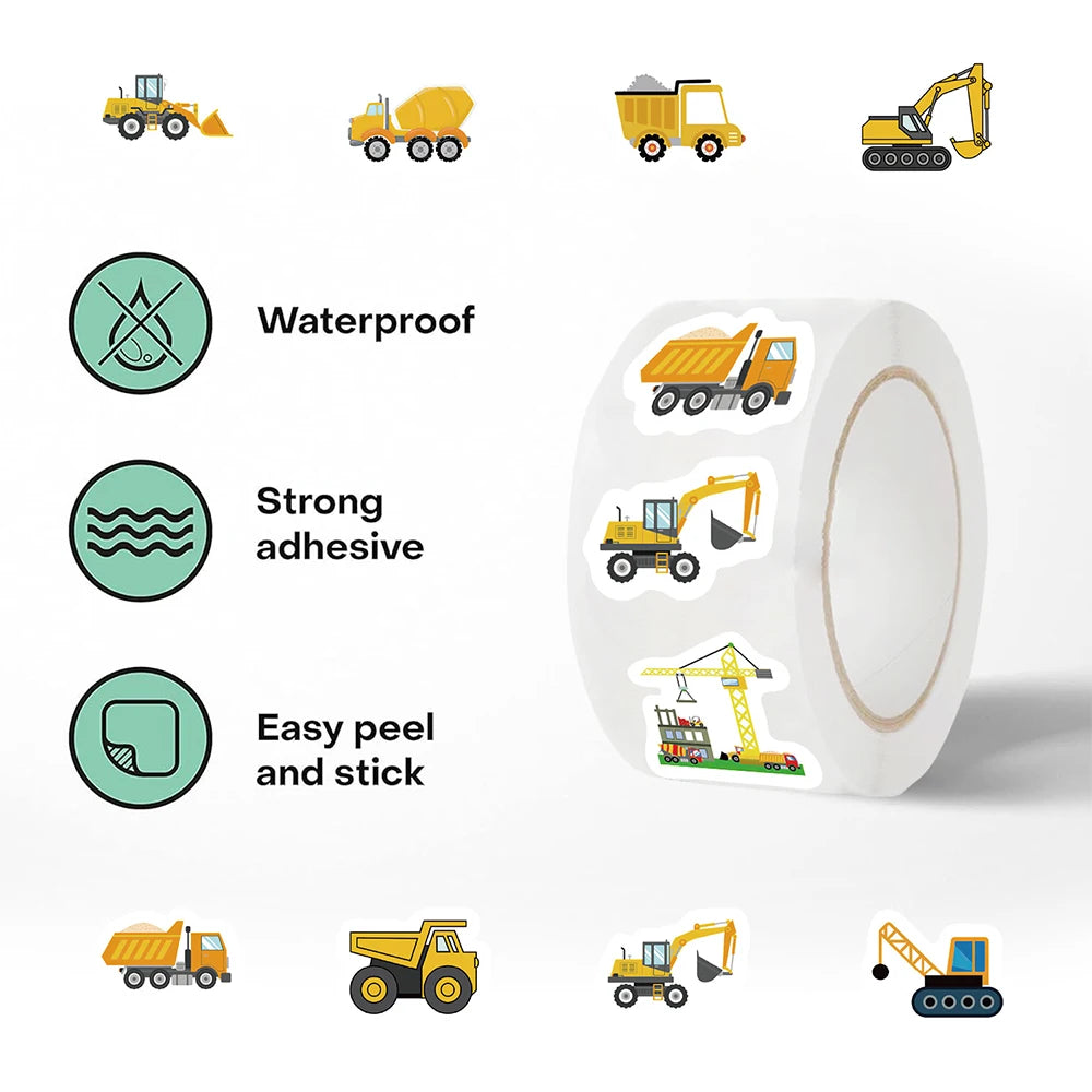 Construction Vehicle Reward Stickers