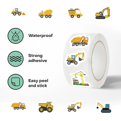 Construction Vehicle Reward Stickers