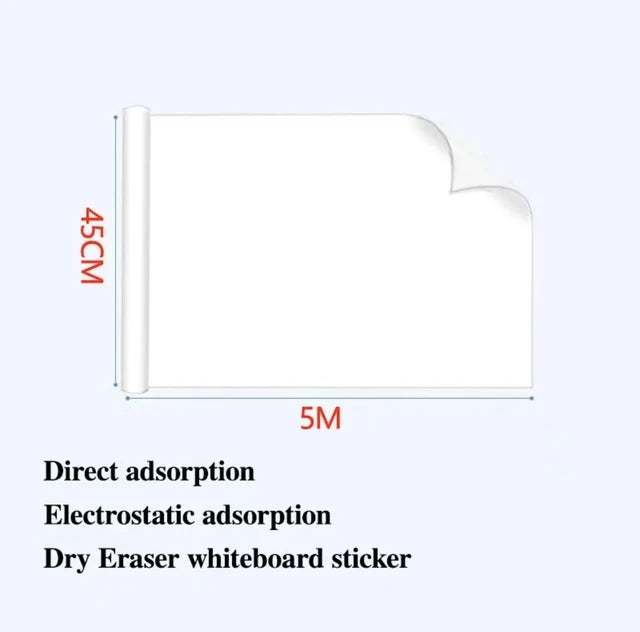 Reusable Static Whiteboard Roll