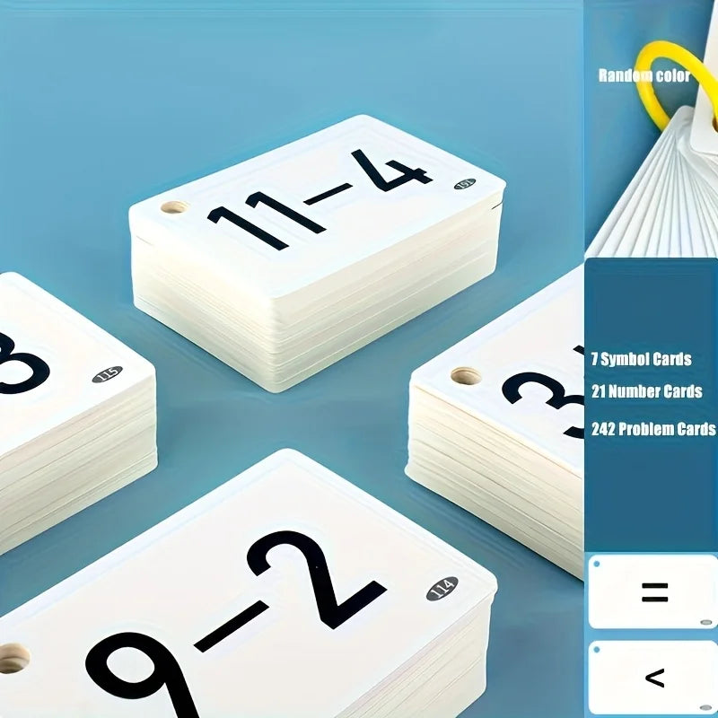 Math Learning Cards with Numbers, Symbols & Practice