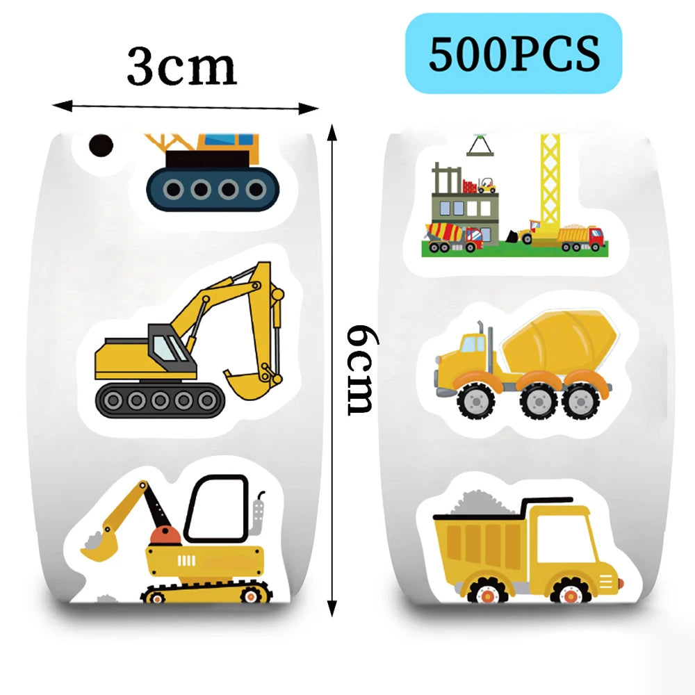 Construction Vehicle Reward Stickers