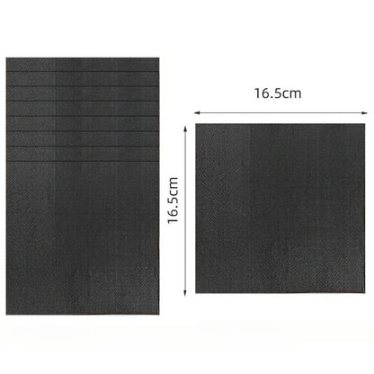 Solid Black Party Tableware Set